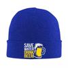 New Save Water Drink Beer Knitted Hats Quality Outdoor Anime Unisex Headwear Knitted Caps