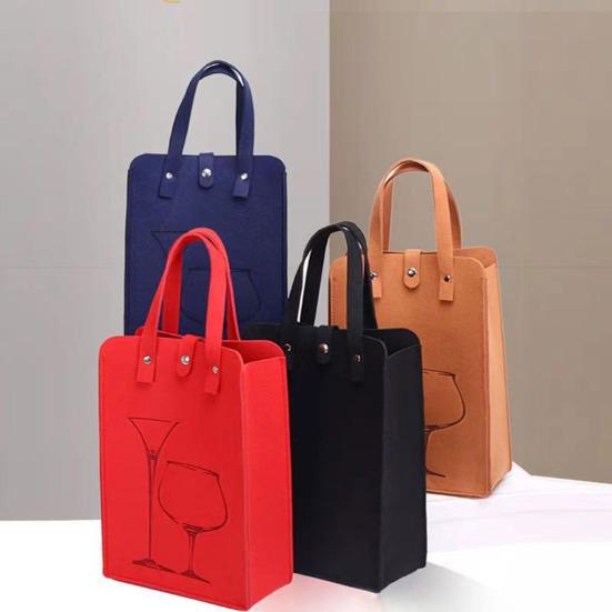 Подарочный пакет для вина. Большая несущая способность. Толстая длинная ручка. Многоразовые прочные швы. Предотвращение падения. Двойные бутылки. Праздник, свадьба, шампанское, пиво.