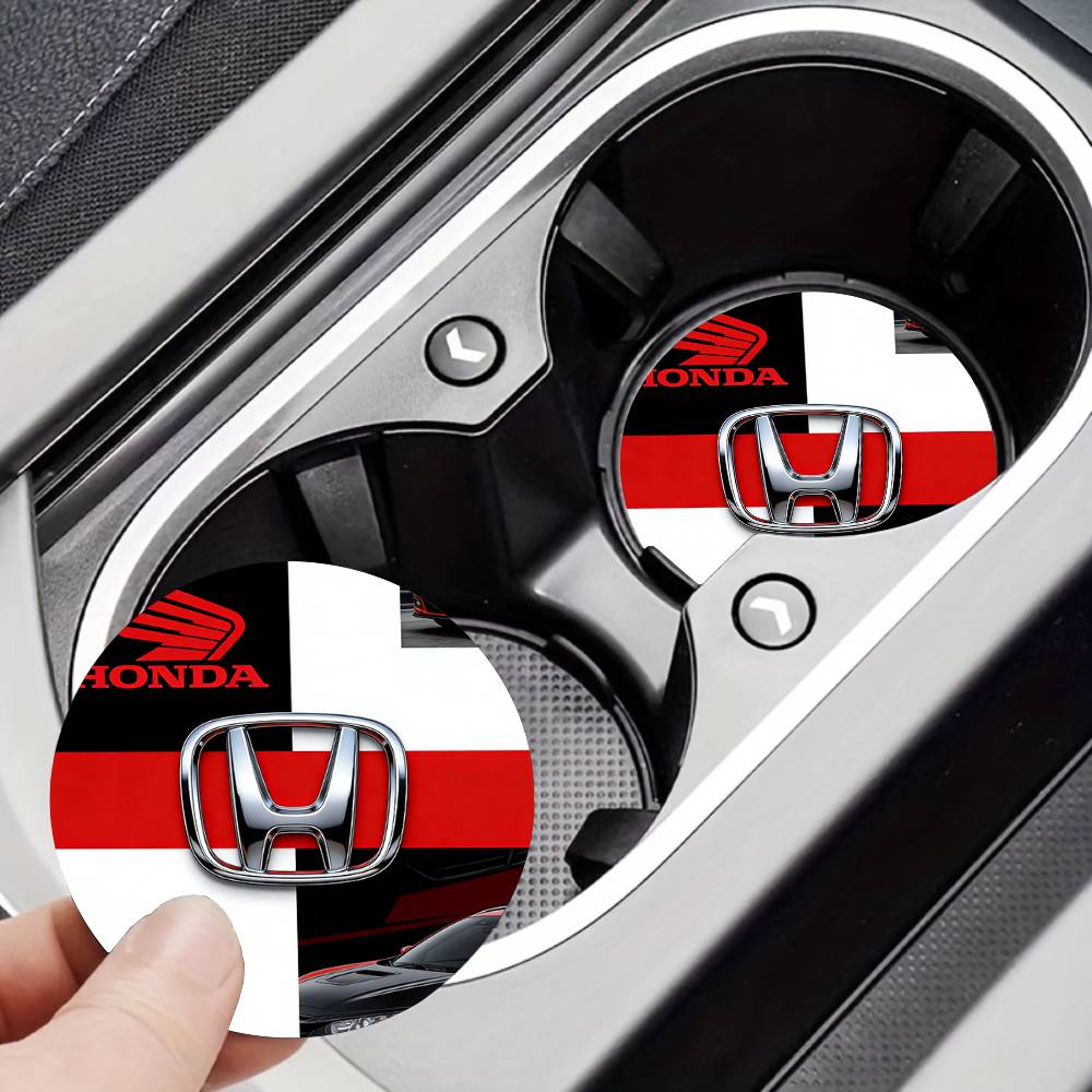 Honda New Car Cup Holder Anti-Slip Silicone 7cm Insert Coaster Mat Universal Car Accessories Black Fit Most Cars RB6