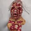 Rotten-faced zombie latex mask
