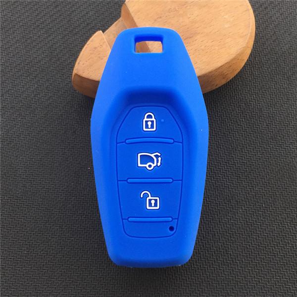 ZAD Чехол-кожура из силиконовой резины для автомобильного ключа, набор держателей для Mahindra Автоаксессуар для автомобиля, Защита брелока с 3 кнопками