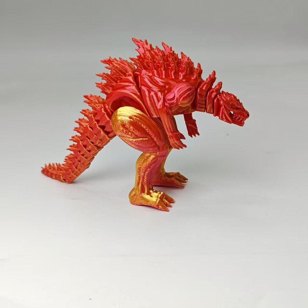 3D-печатная подвижная модель Годзиллы-Динозавра - Креативный игрушечный подарок для мальчиков
