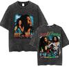 Vintage Washed Bob Marley T Shirt  Punk Hip Hop Short Sleeve T-shirts Unisex High Quality Oversized T-shirts Y2k Streetwear