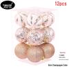 12-Piece 6cm Glitter Wave Christmas Ball Set for Tree and Ceiling Decoration