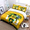 Yellow Brazil Soccer Bedding Set Bedding Duvet Cover Set Duvet Cover Pillowcases Home Decor (1 * Duvet Cover 2 * Pillowcases, without duvet insert)