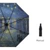 Oil Painting Umbrella Automatic Umbrella Dual-Use Retro Umbrella Black Glue Sun Protection Sun Protection UV Protection Sun Umbrella Women Umbrella