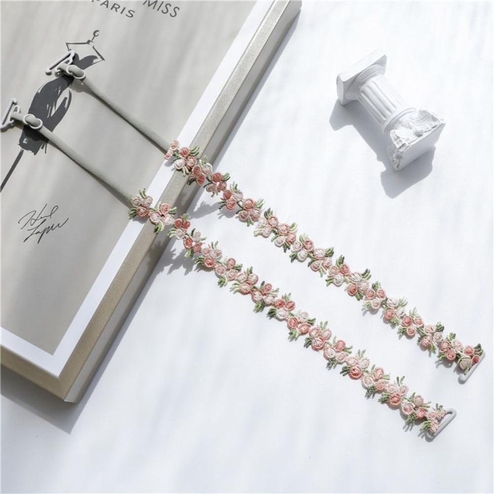 Женские аксессуары для бюстгальтера Вязаные крючком цветочные бретели для бюстгальтера Нескользящие эластичные регулируемые ремни Плечевые бретели для свадебного платья
