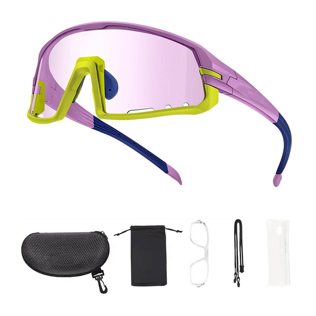 Фотохромные очки для велоспорта Солнцезащитные очки Спорт на открытом воздухе Велосипедные очки Ветрозащитные очки для женщин и мужчин