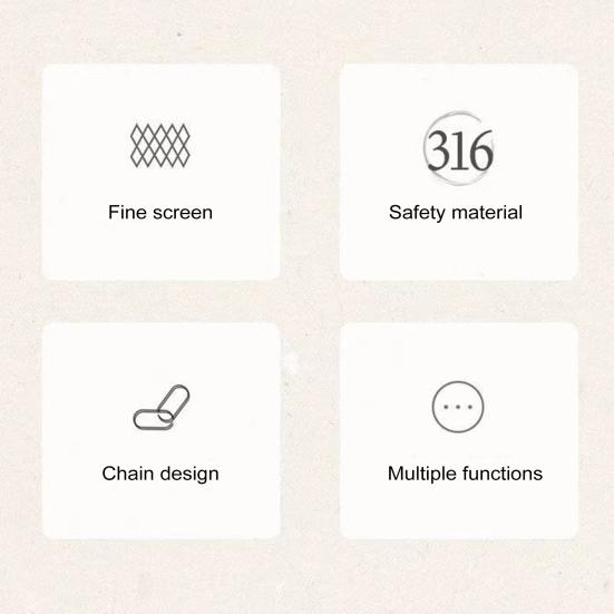 Ситечко для чая из нержавеющей стали, сито для заварки чая, мелкоячеистый чайный шарик с цепным крючком для листового чая, специй