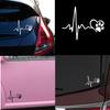 Car Stickers Black/ White Love Dog Footprints Auto Exterior Creative ECG Accessories Decoration Car Decor Cartoons Decal New