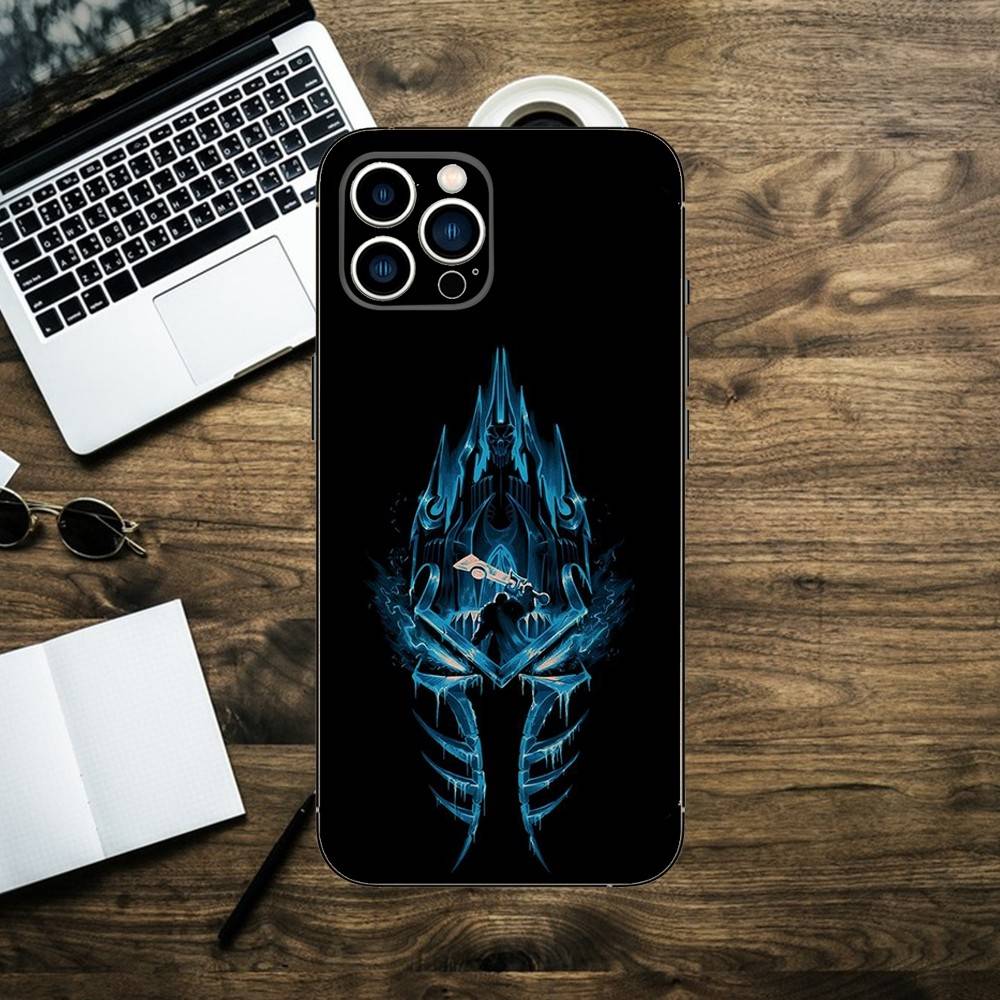 Чехол для телефона W-World Of W-Warcraft для iPhone 16,15,14,13,12,11,XS,XR,X,8,7,Pro,Max,Plus,mini Силиконовый Черный Чехол