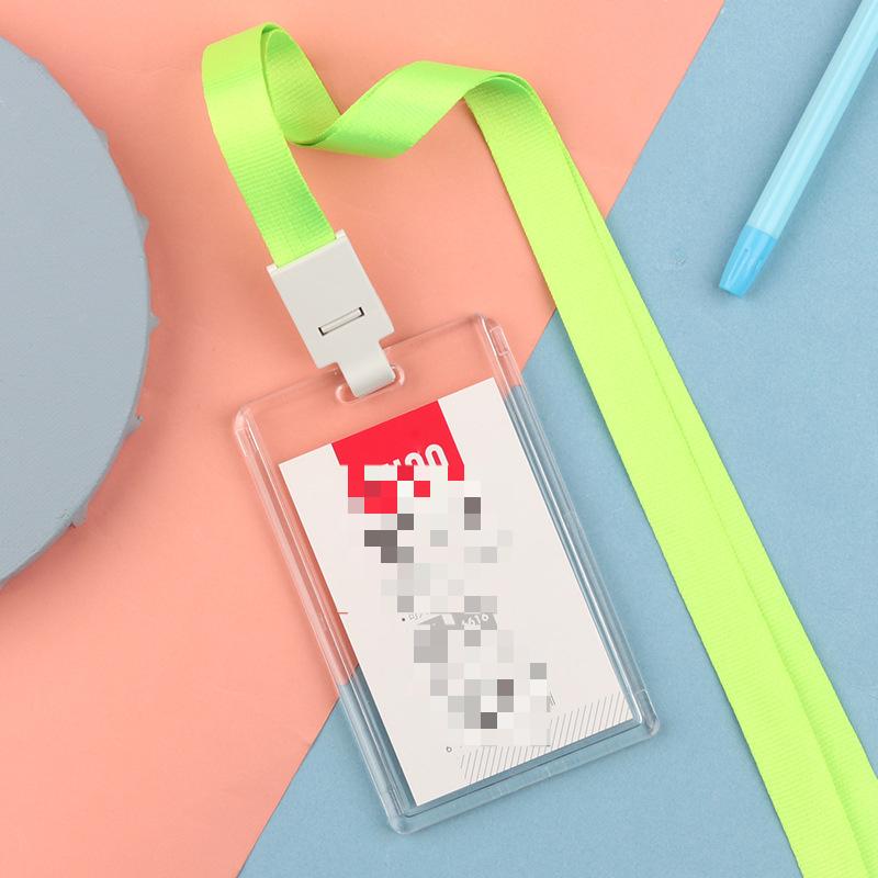 Модный акриловый прозрачный чехол для автобусных карточек, держатель для рабочей карты с ремешком, чехол для рабочей карты для женщин и мужчин, держатель для кредитных карт