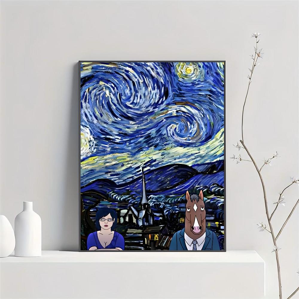 1 шт. Забавный постер B-BoJack Horseman HD постеры для дома, комнаты, бара, кафе, декора, художественная настенная живопись, картина