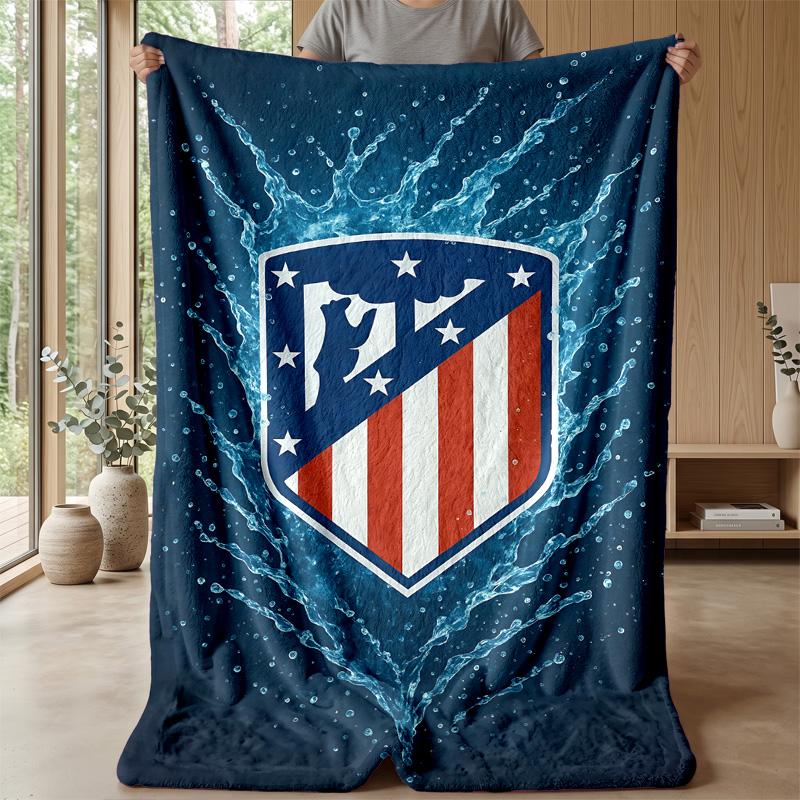 Atletico Madrid Theme blanket Soft Flannel Fleece Blanket Warm Lightweight Throw Blanket for Home Sofa Bed