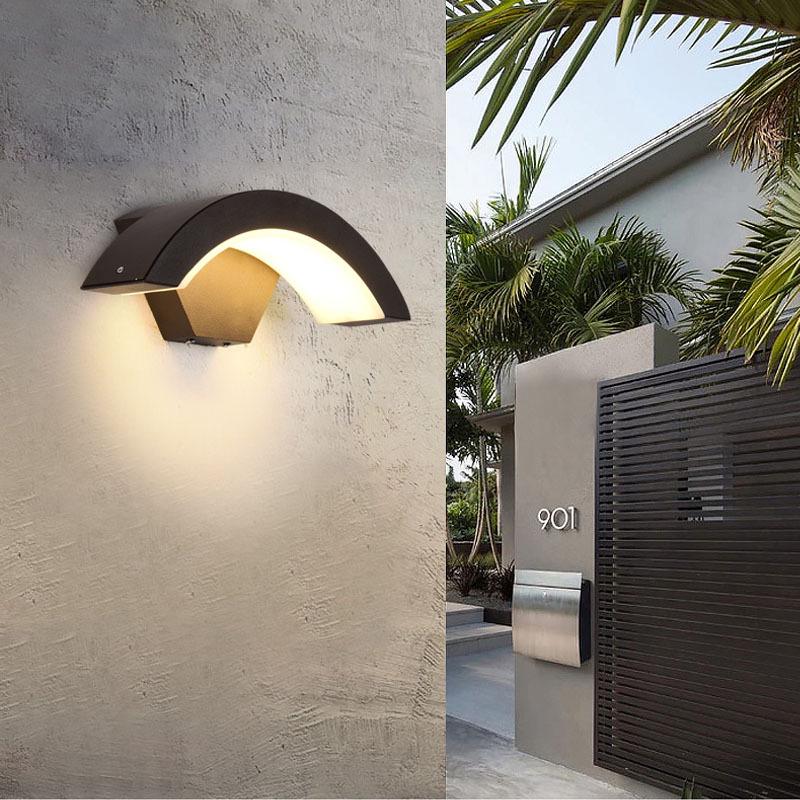 Modern Minimalist Waterproof Outdoor Wall Light with Radar Motion Sensor for Balcony and Doorway