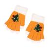 Christmas Children Knitted Gloves Cartoon Printed Warm Winter Mittens for Kids Outdoor Riding