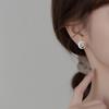 2025 Christmas Moon Seashell Reindeer Stud Earrings - Simple Fashion for Female Students