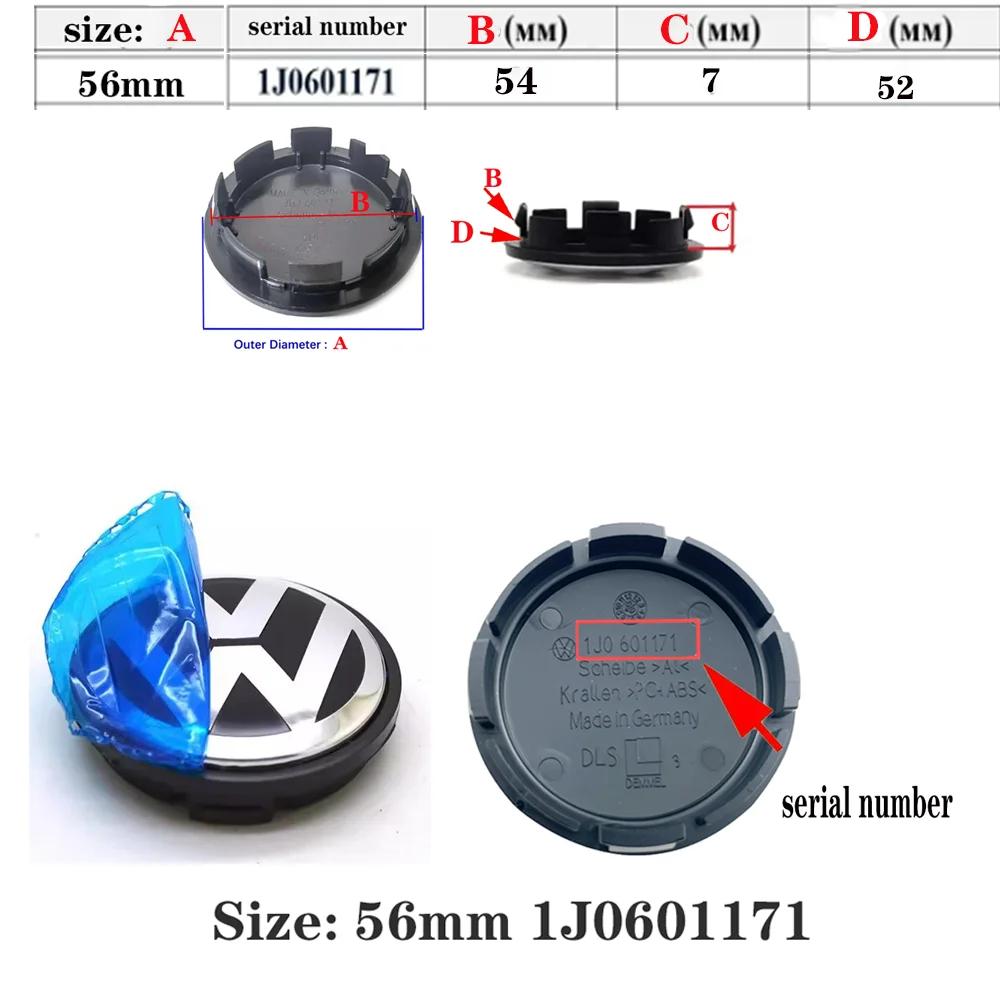 LVAXC1 4pcs 55MM 56MM 65MM 70MM Car Wheel Center Hub Caps Cover for VW Volkswagen Golf Polo Passat Touran CC B5 B6 B7 Jetta accessories