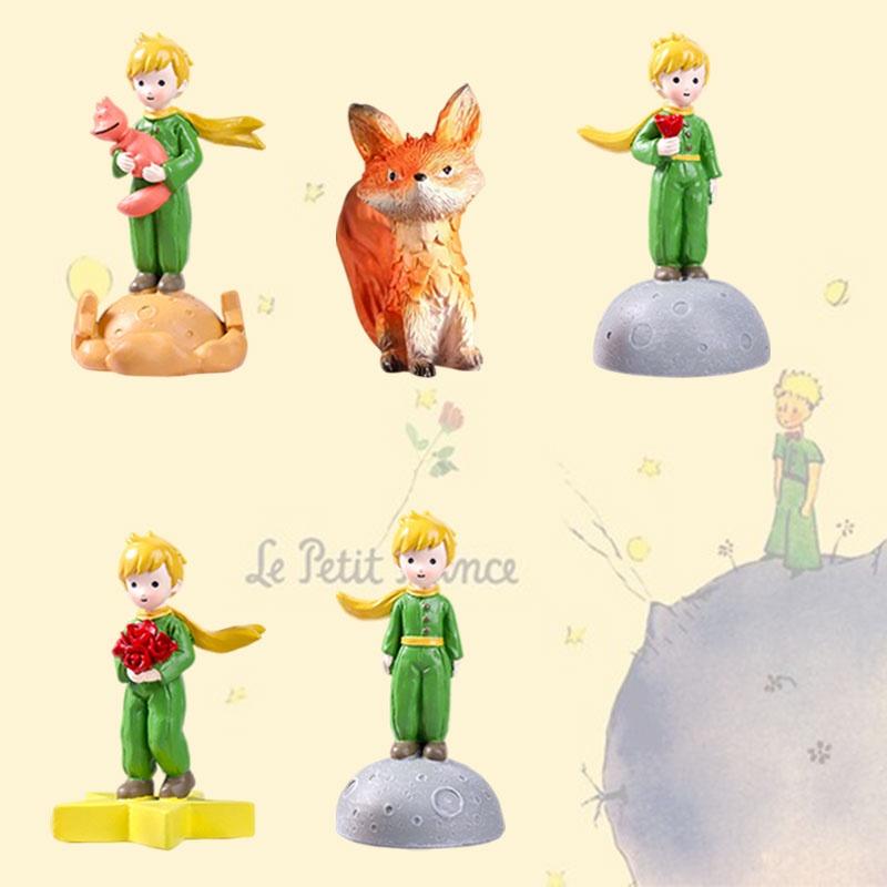 Top Quality Resin Crafts Little Prince Fox Cake Baking Eternal Flower Mini Ornaments Wholesale