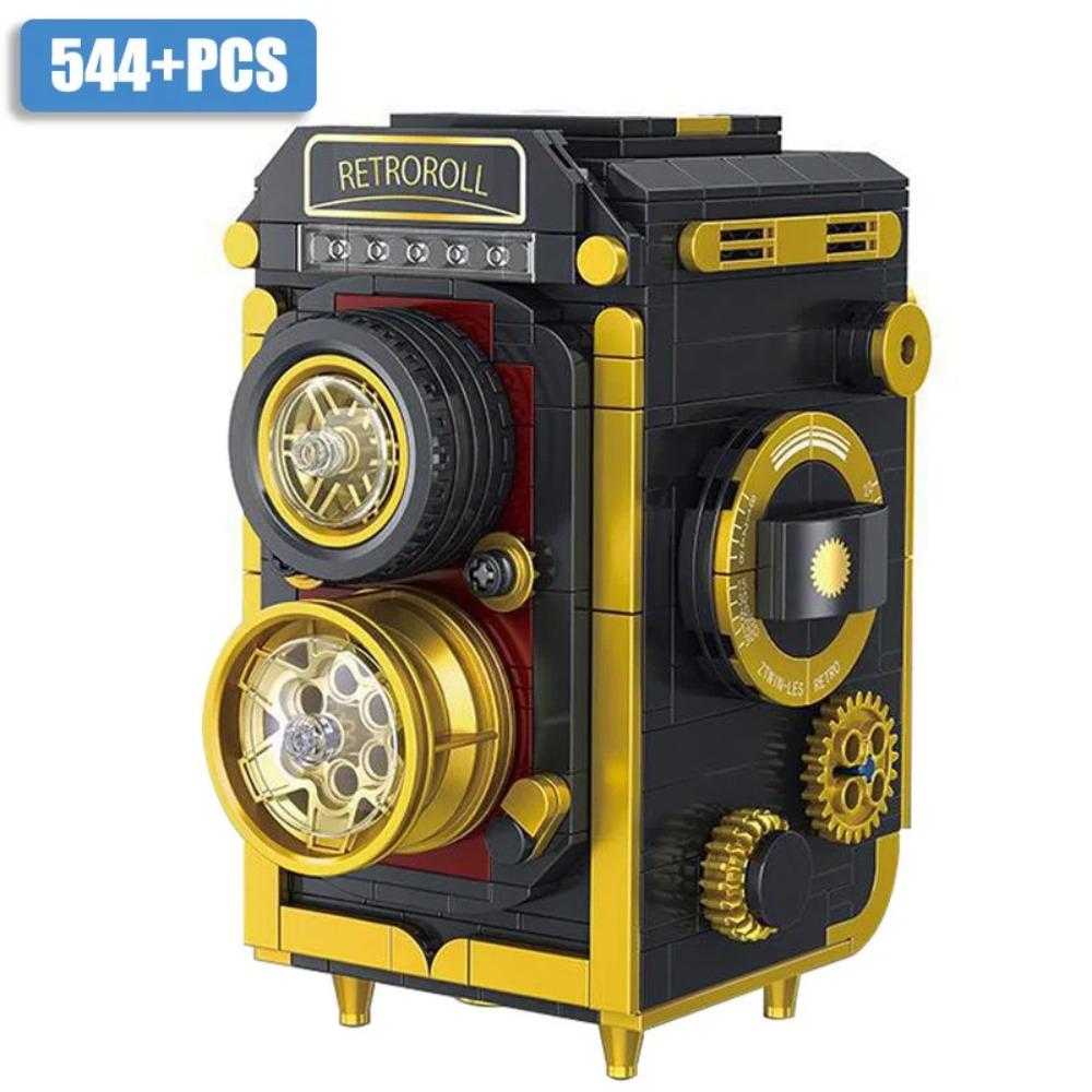 Город Hasselblad 503cx Цифровая зеркальная камера Ретро Двухобъективный зеркальный фотоаппарат Модель Строительные блоки DIY Кирпичи Игрушки Для Детей Подарки