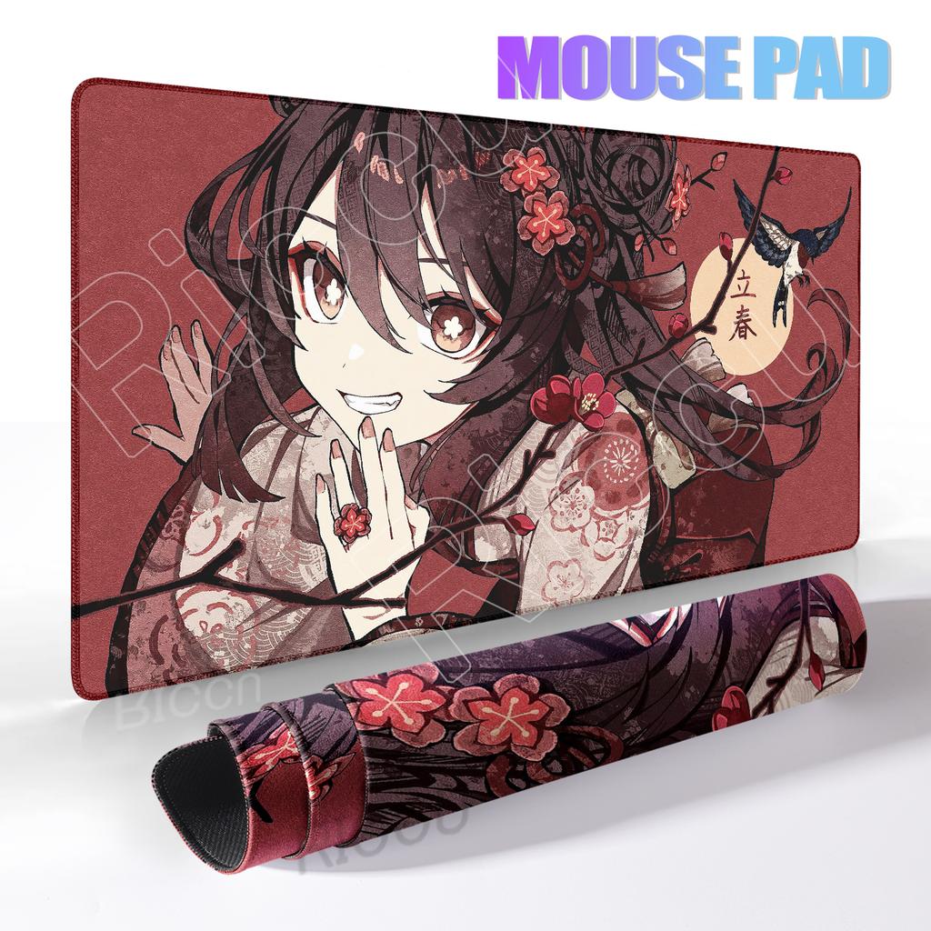 Игровой Большой Коврик для Мыши Genshin Impact Коврик для Мыши Extra Kawaii Настольный Коврик для Компьютерной Клавиатуры XXL Игровой Коврик для Стола Аксессуары для Киберспорта Коврик