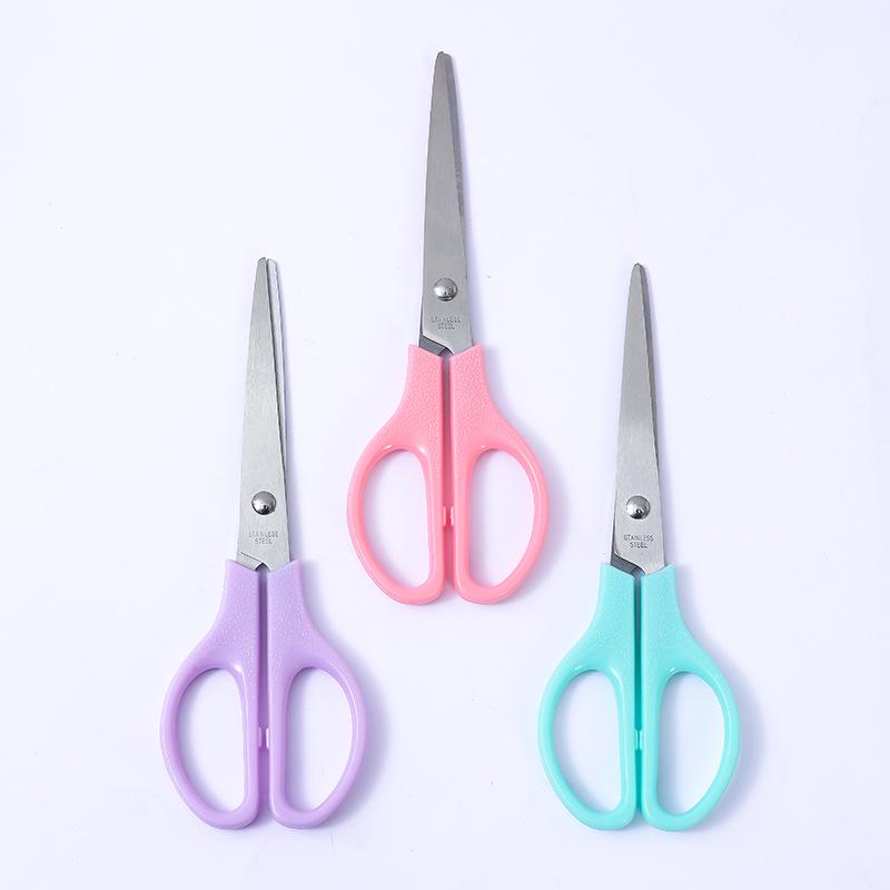 170mm Round Head Colored Office & Student Scissors for Art & Safety