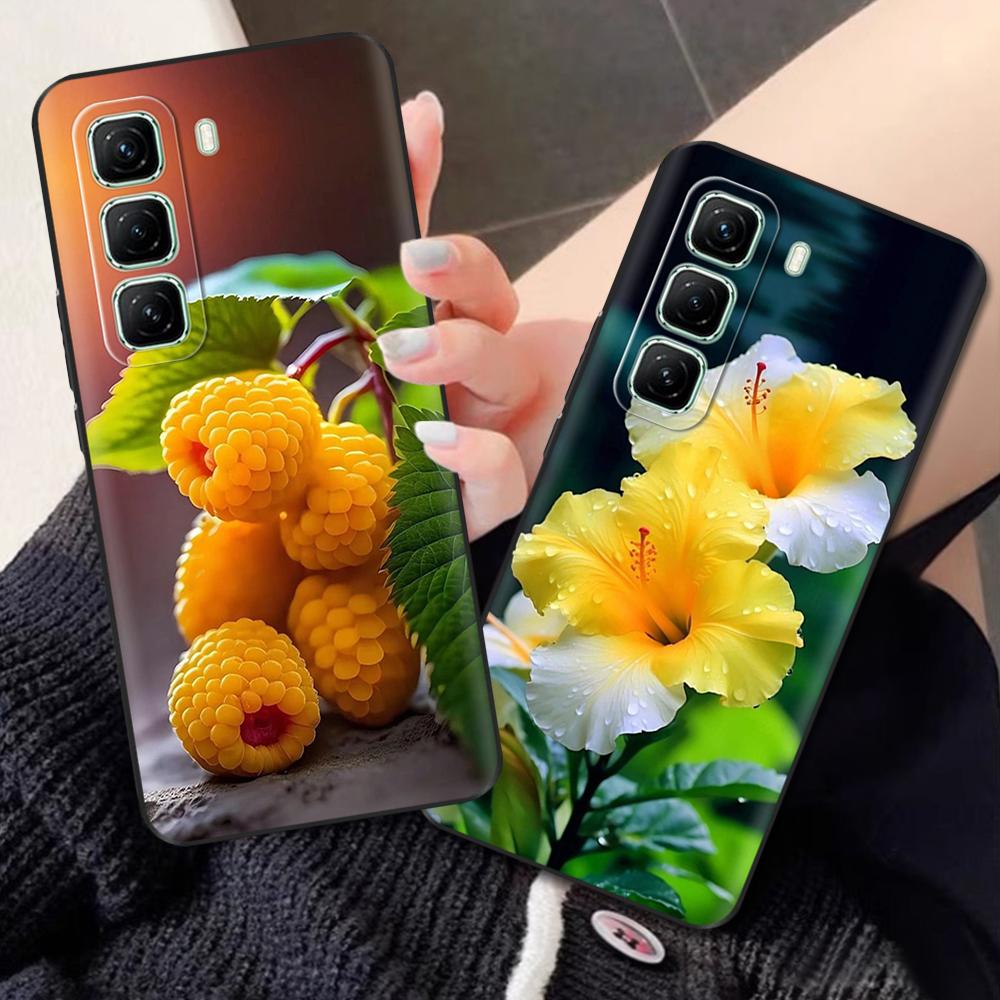 Чехол для телефона Infinix Hot 50 5G, Чехол-сердечко с цветком, Мягкий чехол из жидкого силикона для Infinix Hot 50 Pro Plus, Чехлы hot50, Защитный корпус