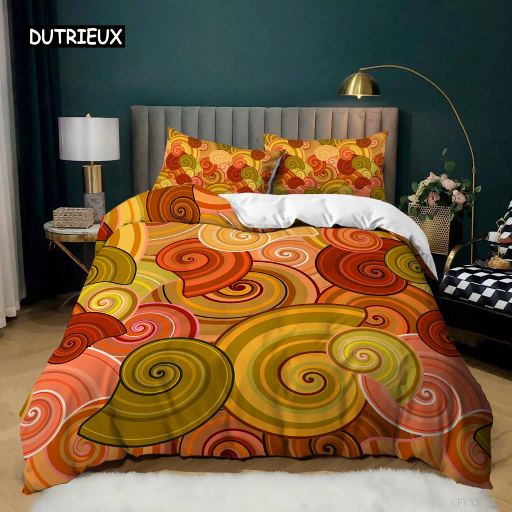 Snail Duvet Cover Set King Size Reptile Colorful Snail Comforter Cover Twin for Teens Adults Microfiber Animal Theme Bedding Set