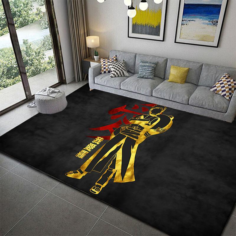 Naruto Modern Anime Design Area Rug Soft Plush Non-Slip Mat for Bedroom