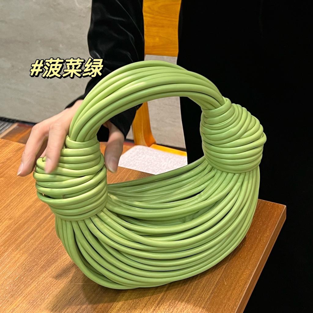 Cross Border Noodle Bag Новая натуральная кожаная сумка с узлом на ощупь, плетеная сумка на одно плечо для женщин