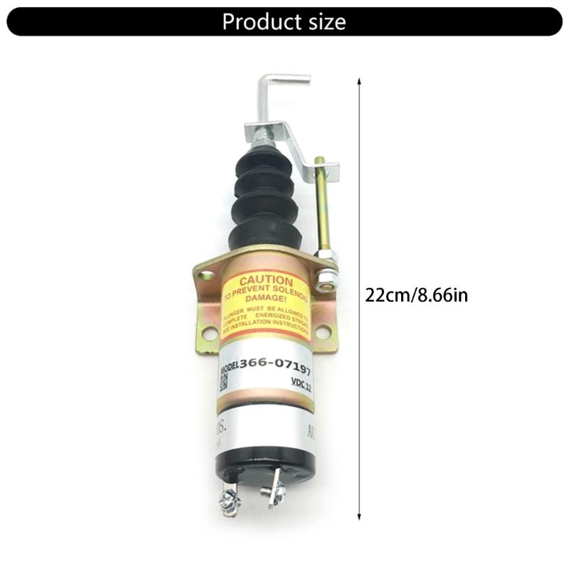 Fuel Stop Solenoid, Shut Offs Solenoid, 366-07197 366-07198 12V 24V Fuel Shut Offs Stop Solenoid Valves