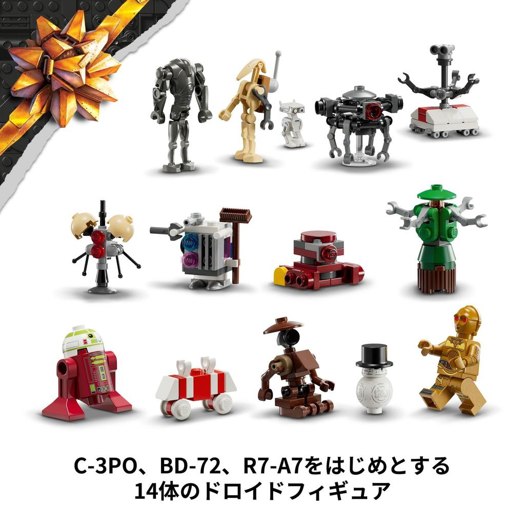 Адвент-календарь LEGO Star Wars 2025 - Игрушка, Подарок на День Рождения, Строительные Блоки, Развивающая Игрушка для Мальчиков и Девочек, Возраст 6, 7, 8, 9, Ролевые Игры, Дом