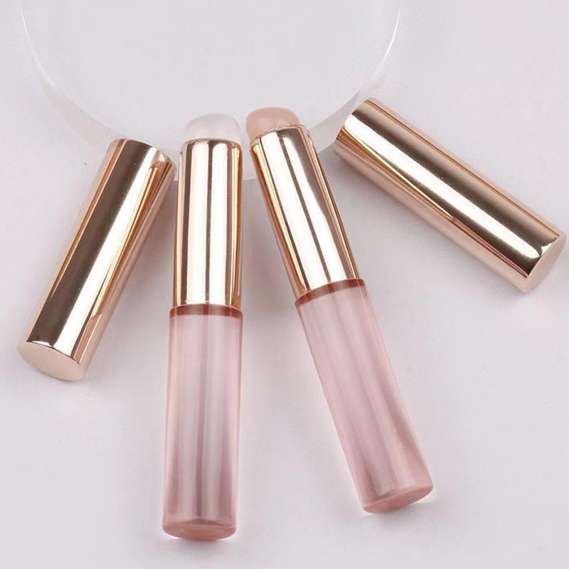 Маленькая силиконовая круглая мягкая кисточка для губ с чехлом Pro Lipstick Application Smudge Brush Girls Women Cosmetic Tools Brushs