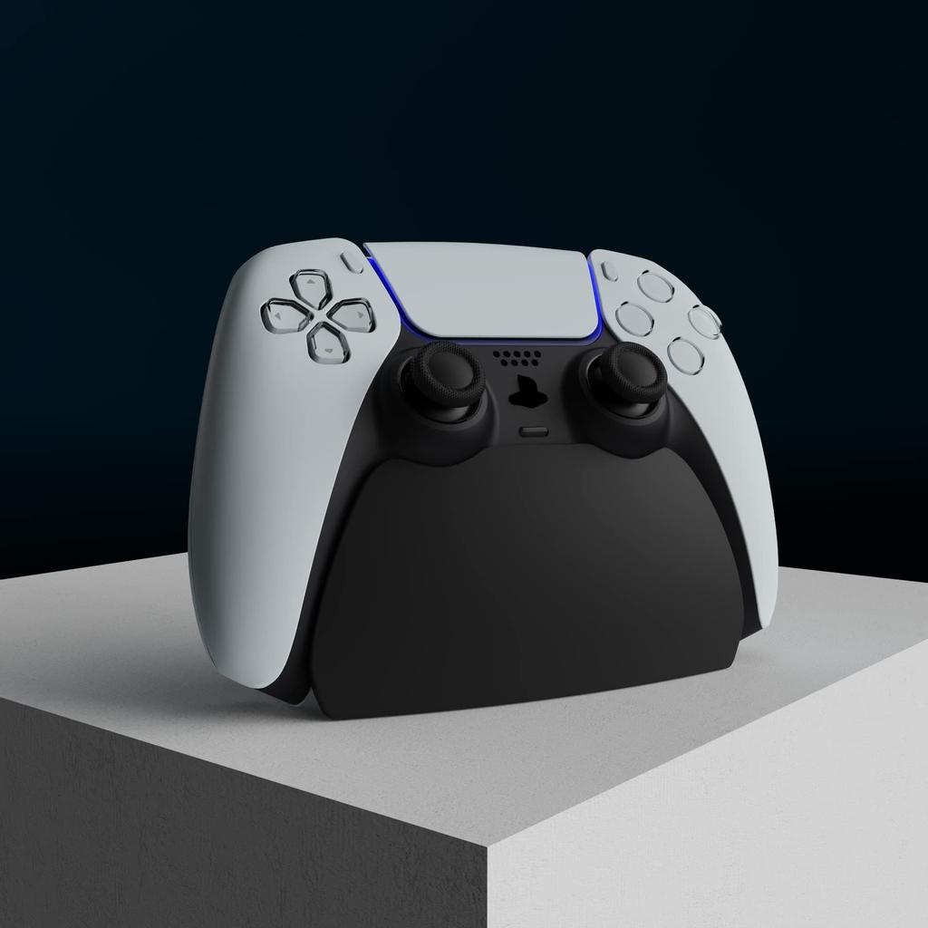 Подставка для контроллера PS5 PlayVital с резиновыми накладками, совместимая с контроллерами PlayStation 5 [Черный]