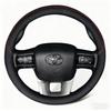 Чехол на руль автомобиля из искусственной кожи для Fortuner Hilux 2015-2021 Обертка на руль Автомобильный интерьер