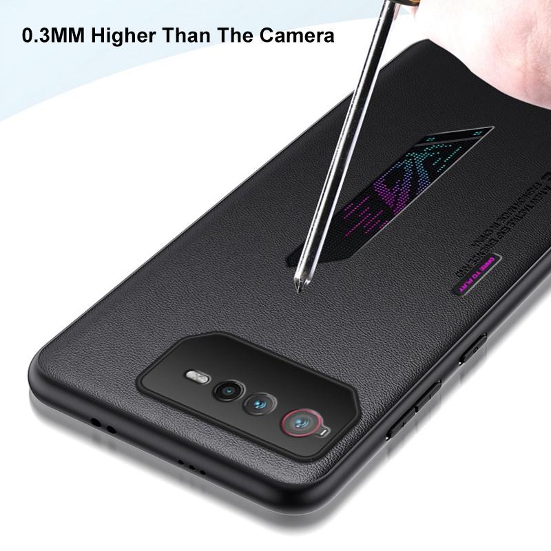 Luxury PU Leather Phone Case For Asus ROG Phone 6 6D Matte Back Cover Silicone Protection Case For Asus ROG Phone 5 5S Coque