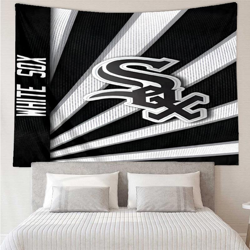 White Chicago Design Tapestry, Unique Design Tapestry, Wall Decor for Bedroom,Livingroom, Playroom,Heartwarming Fan Holiday Gifts