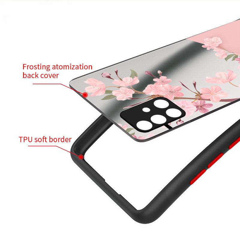 Матовый чехол Flower Letter Pink ABC для Samsung Galaxy A52 A12 A51 A32 A21s A71 A32 5G A12 A22 A53 A70 A50 A30, жесткий чехол для телефона