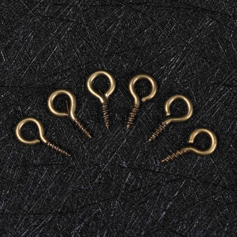 100pcs/pack Keychain Jewelry Beaded Pendant Sheep Eyes Nail DIY Screw Nail Threaded Peg