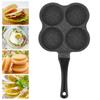 Non-Stick Aluminum 4-Hole Pancake Pan Omelet Eggs Pan Frying Pot Breakfast Maker Kitchen Utensil