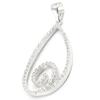 [I3619] - Silver Pendant 'Goddess' Silver-white (rhodium-plated) - 30x18 Mm