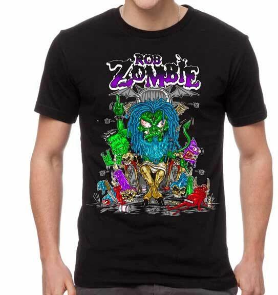 Новая футболка ROB ZOMBIE BAPHO ЦЕНЗУРИРОВАННАЯ ЛИЦЕНЗИРОВАННАЯ КОНЦЕРТНАЯ ГРУППА