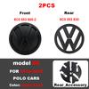 ABCD1 VW Car Front Grill Badge Rear Trunk Lid Emblem Logo 6C0853600 Auto Accessories For Volkswagen Polo 6 6C 2014 2015 2016 2017 2018