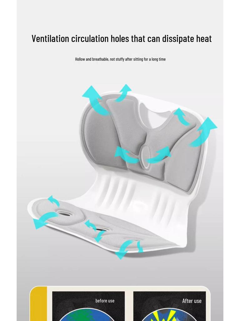Эргономичная подушка для поддержки поясницы и бедер для офисного кресла – способствует правильной осанке и комфорту