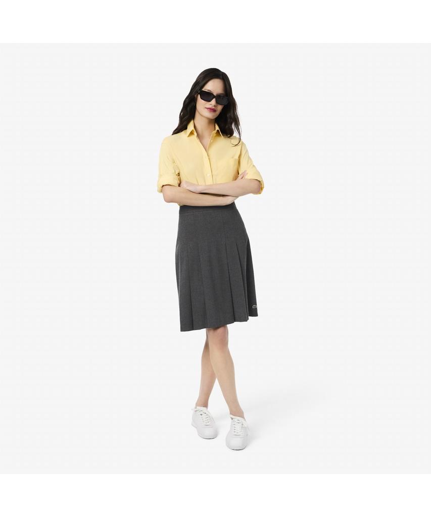 Lacoste Women'S Flannel Pleated Midi Skirt Jf5358-55N 050