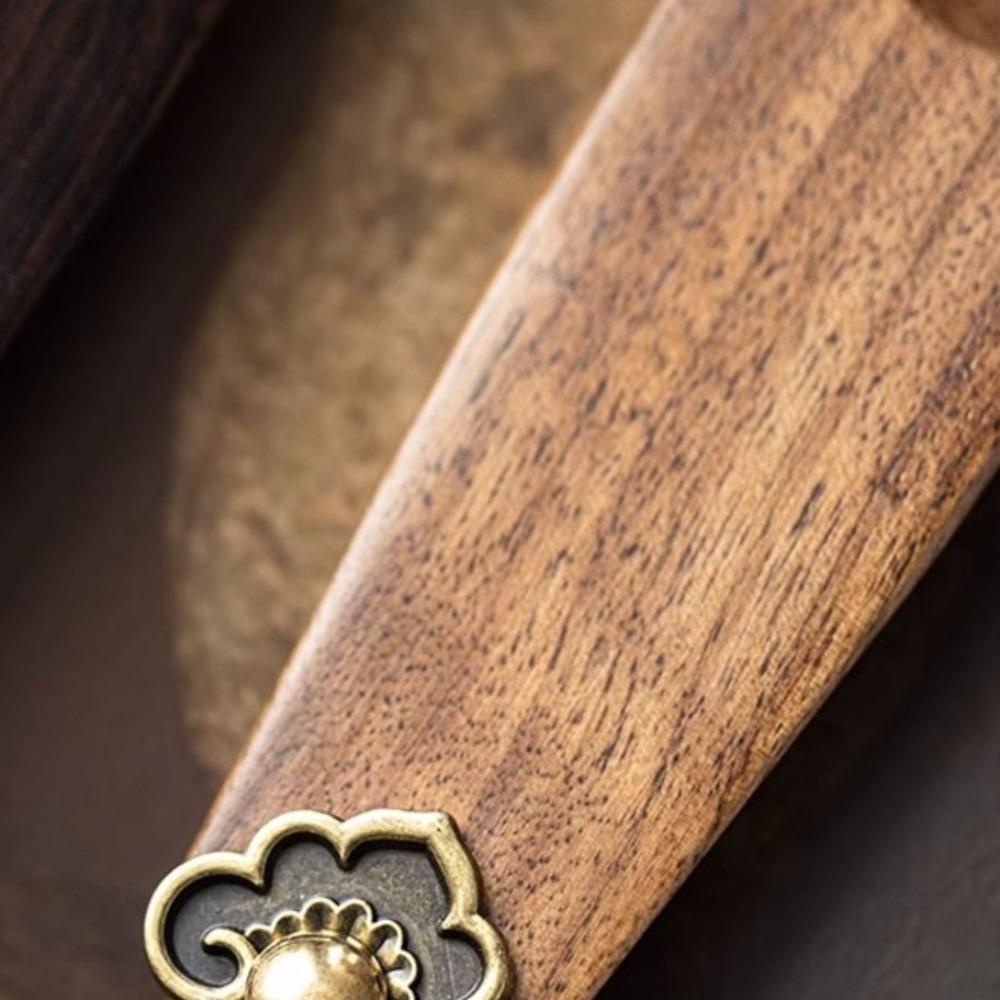 Retro Tea Scoops Natural Wooden Teaspoon Tea Leaves Holder Sugar Powder Spoon  Living Room