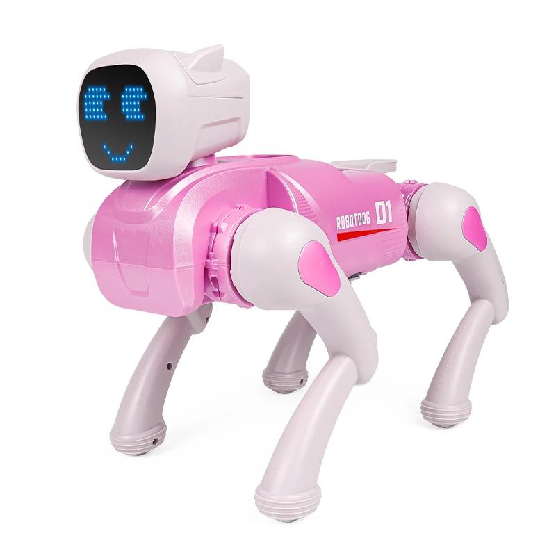 2.4G RC Собака Поющая Танцующая Программируемая Механический Голос Диалог Приложение Удаленное Управление Милое Выражение Щенка Детская Игрушка Рождественские Подарки