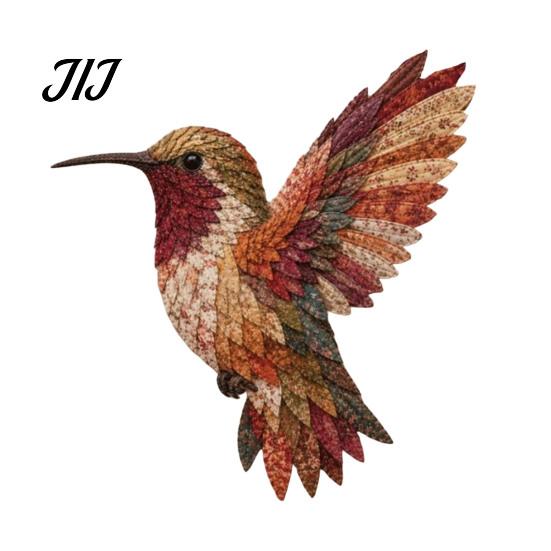 Hand Stitching Learning Project 3D Bird Patchwork Kit, DIY Hummingbird Owl Sewing Relaxing Afternoon Creative Hobby Handmade Fabric Art Crafting
