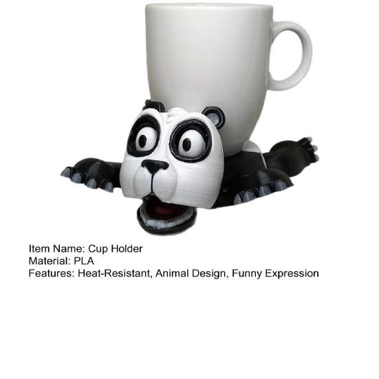Подстаканник Turtle Coaster с изображением животных, напечатанный на 3D-принтере, с забавным выражением лица, термостойкий держатель для стакана в виде панды, подарок для друзей и семьи