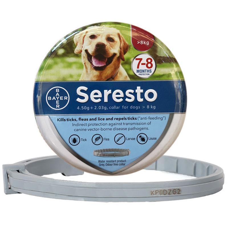 Ошейник Bayer Seresto от блох и клещей для крупных собак, маленьких собак весом более 18 фунтов, защита на 8 месяцев